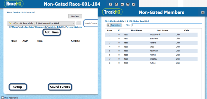 How to run intra squad meet in meet manager