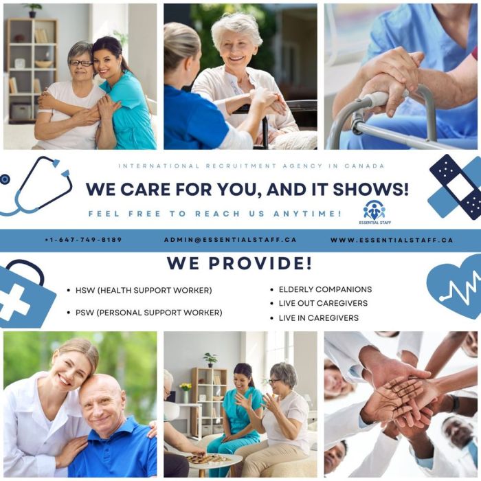 Who takes essential staff care insurance