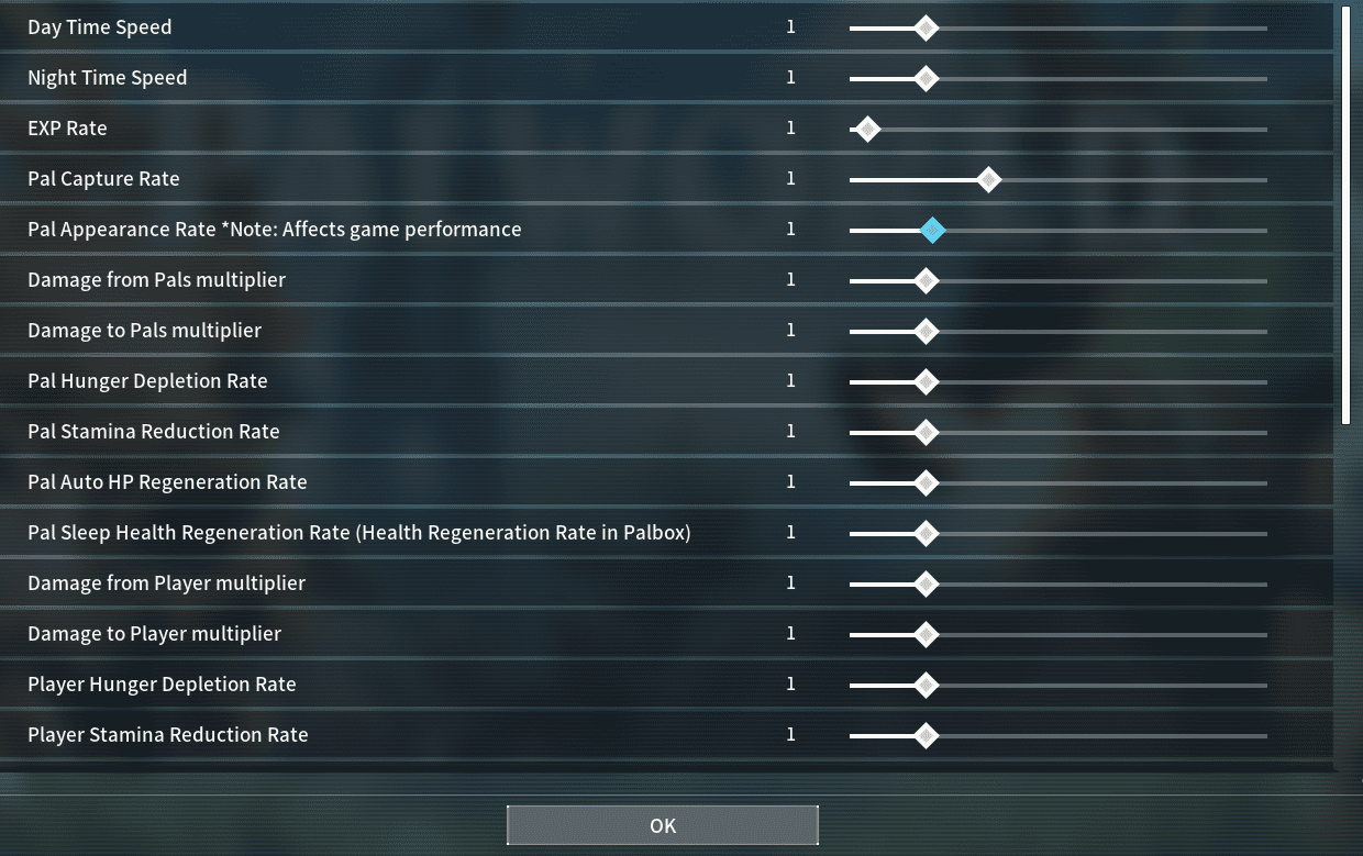 How to change palworld server settings
