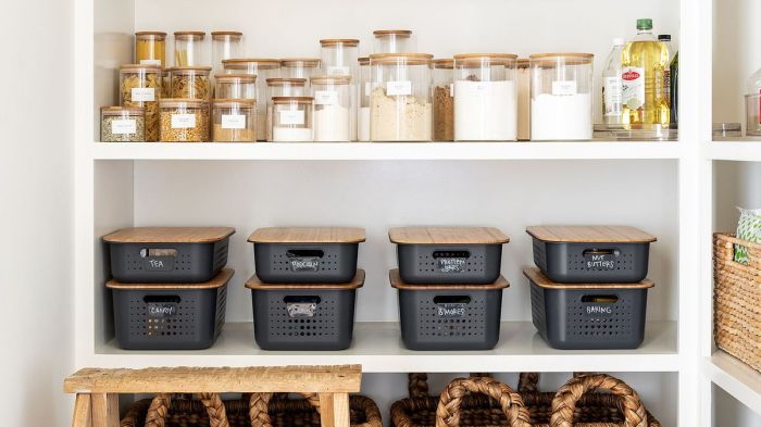 How to organize deep pantry shelves