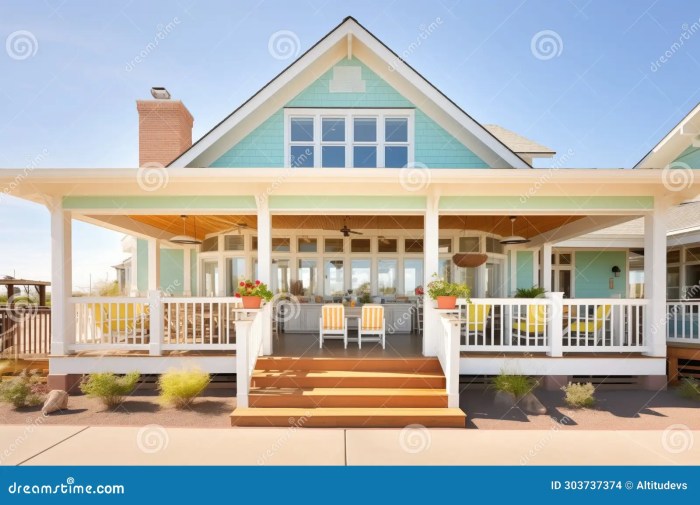 Beach house with wrap around porch