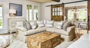 Rustic Barn Door Magic: Transforming Your Living Room with Farmhouse Charm