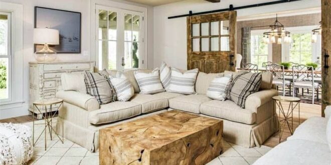 Rustic Barn Door Magic: Transforming Your Living Room with Farmhouse Charm